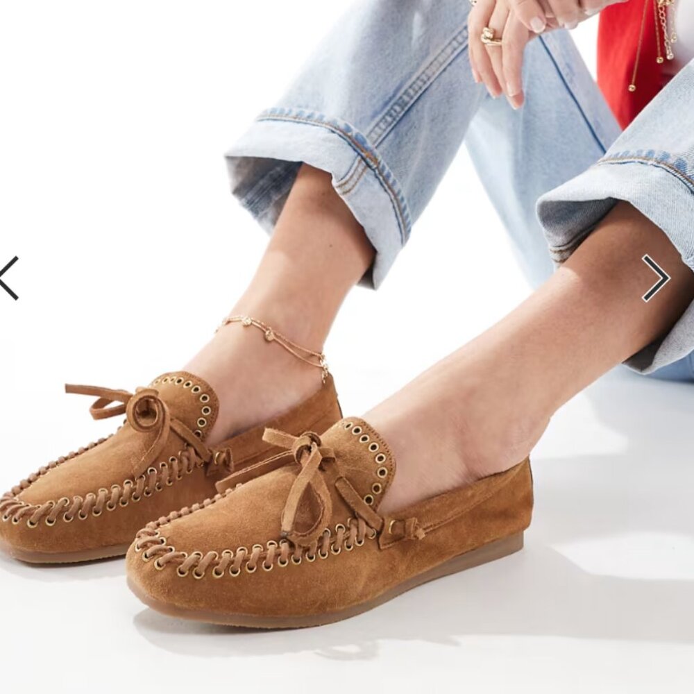 ASOS DESIGN Merit leather boat shoe in tan